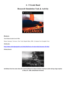 Volcanoes Research Simulation Task (RST)