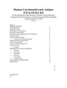 Human Carcinoembryonic Antigen (CEA) ELISA Kit