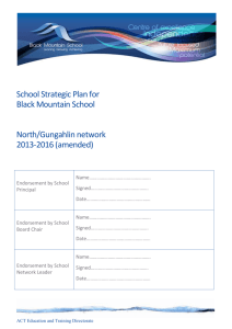 Black Mountain School Plan 2013-2016 amended