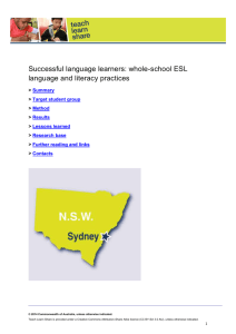 Successful language learners: whole-school ESL