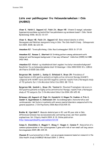 Liste over publikasjoner fra Helseundersøkelsen i Oslo (HUBRO)