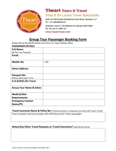 Group Tour Booking Form