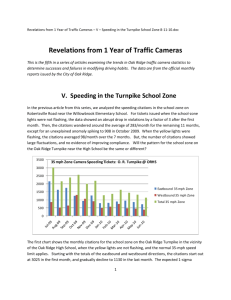 V – Speeding in the Turnpike School Zone 8-11