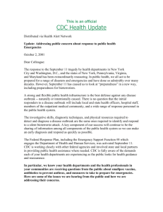 CDC Health Update