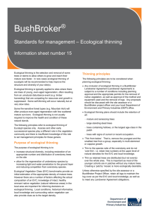 Standards for management - Ecological thinning of eucalypts