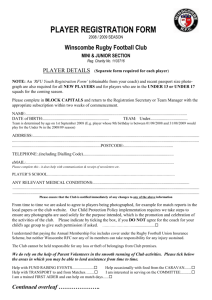 WRFC Registration form
