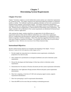 Chapter 8 Determining System Requirements