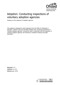 Adoption conducting inspections of voluntary adoption