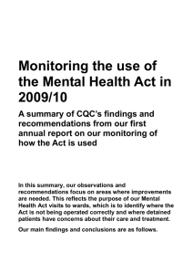 Mental Health Act Annual Report 2009/10 (Large print)