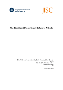 Significant Properties of Software