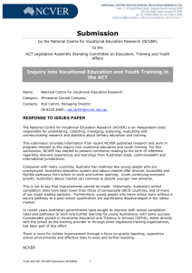 Inquiry into Vocational Education and Youth Training in the ACT (99