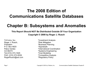 Communications Satellite Databases Part I