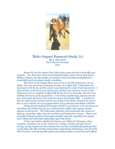 `Rider Impact Research Study` (c)