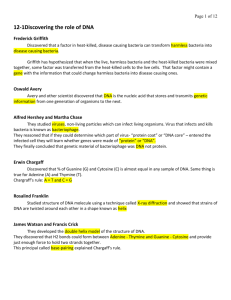 12-1Discovering the role of DNA