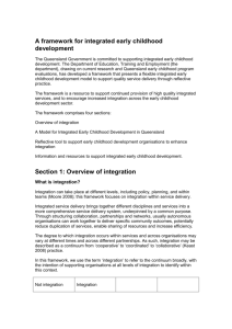 Framework for integrated early childhood development