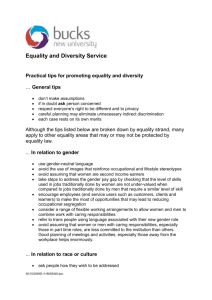 Practical tips for promoting equality and diversity