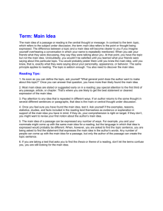 Term: Main Idea