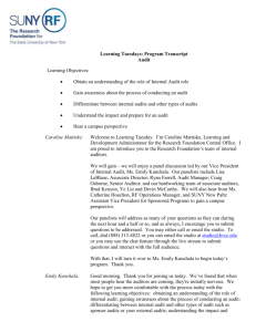 view learning objectives and read program transcript