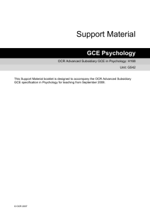 Core studies - Schemes of work and lesson plans