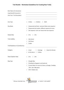 Trail Shuttle – Worksheet (Guidelines for Creating New Trails) Short