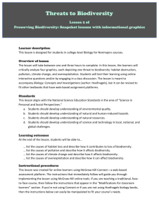 Threats to Biodiversity - Boise State University