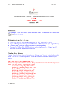 Attendance & tardy policy - Claremont Graduate University