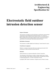 Electrostatic Field Outdoor Intrusion Detector