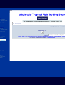 Wholesale Tropical Fish Trading Board