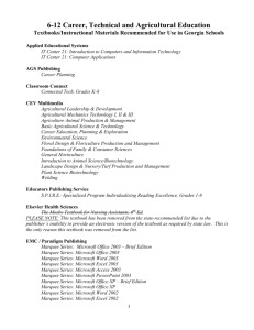 6-12 Career, Technical and Agricultural Education