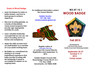 Goals of Wood Badge - Golden Empire Council