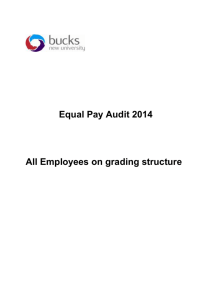 Equal Pay Audit 2014 - Buckinghamshire New University
