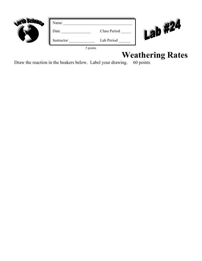 lab rates of weathering assignment reflect on the lab