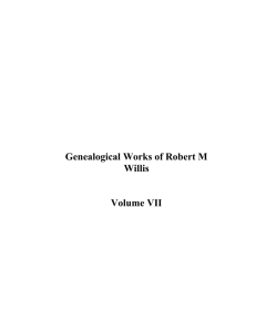 Genealogical Works of Robert M Willis