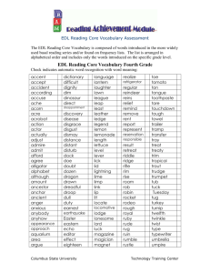 EDL word list