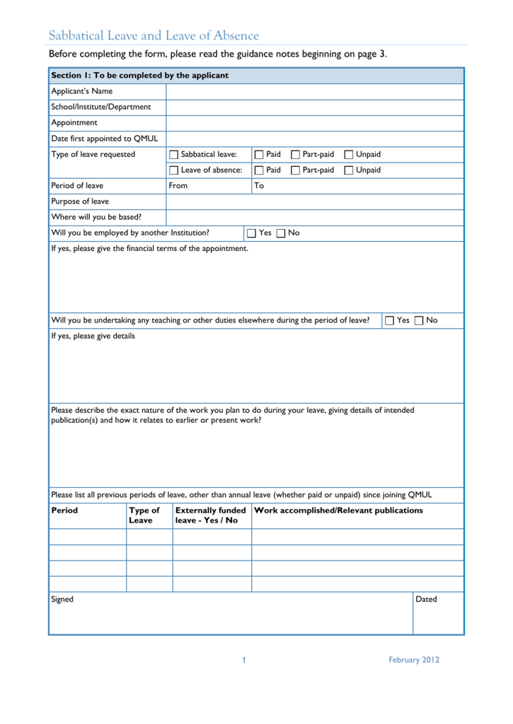 application-for-sabbatical-leave