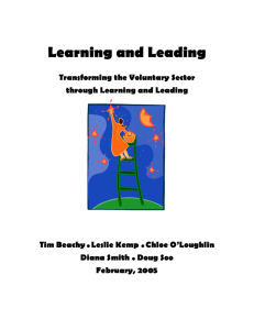 Developing a Learning Culture in Voluntary Organizations in BC – A