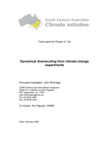 Dynamical downscaling from climate