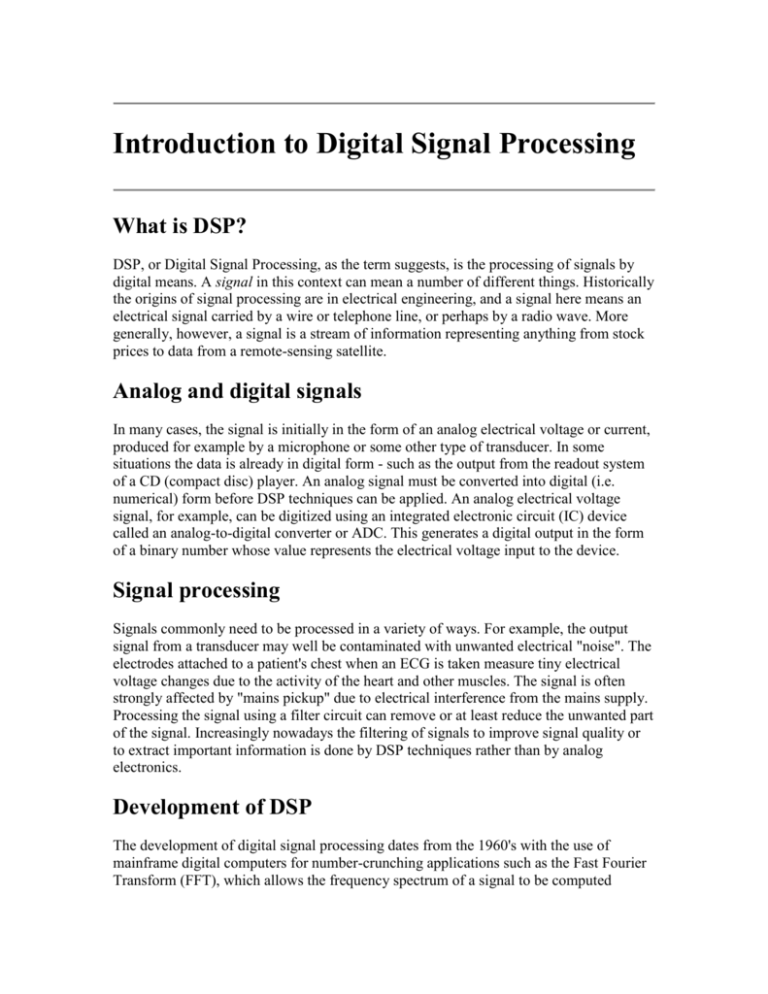 research paper based on digital signal processing