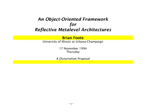 An Object-Oriented Framework