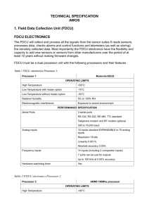 TECHNICAL SPECIFICATION - Coastal Environmental Systems