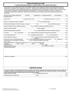 UNIFIED PROGRAM (UP) FORM