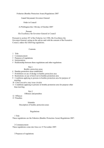 Fisheries (Benthic Protection Areas) Regulations 2007