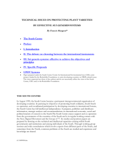 technical issues on protecting plant varieties