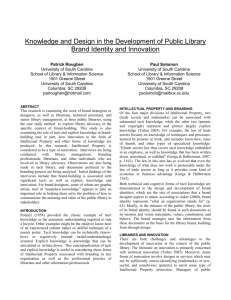 Knowledge and Design in the Development of Public Library Brand