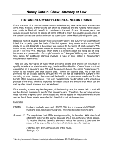 Testamentary Supplemental Needs Trust