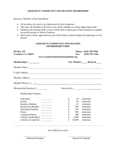 Membership Form - Crockett Community Foundation