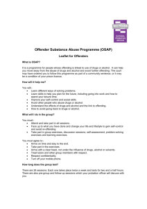Offender Substance Abuse Programme Leaflet for Offenders