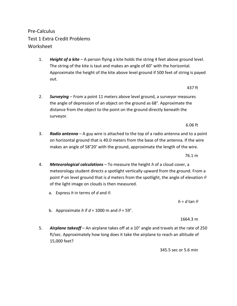 Right Triangle Word Problems Intended For Right Triangle Word Problems Worksheet