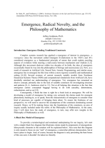 Emergence, Radical Novelty, and the Philosophy of Mathematics