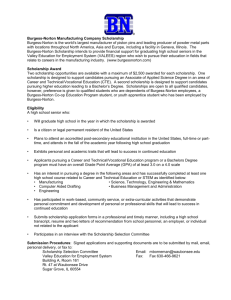 Burgess-Norton Manufacturing Company Scholarship Burgess